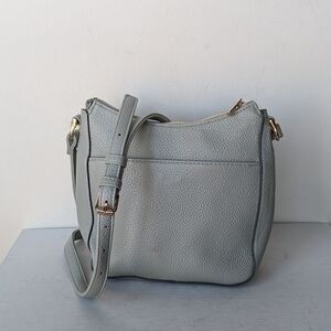 A New Day Faux Pebbled Leather Dusty Blue Crossbody Purse Bag